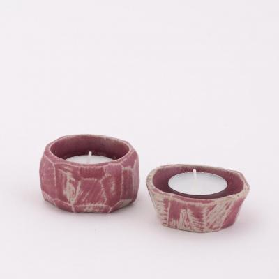 Lot de 2 bougeoirs céramique