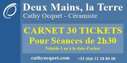 Carnet de 30 tickets deux mains la terre cours poterie lille 1