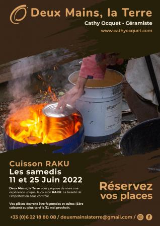 Cuisson raku 11 et 25 juin 2022 deux mains la terre