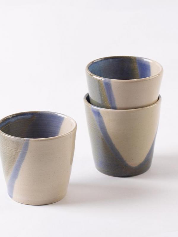 Lot de 3 Verres / Tasses céramique