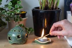 N20pp deux mains la terre photophore